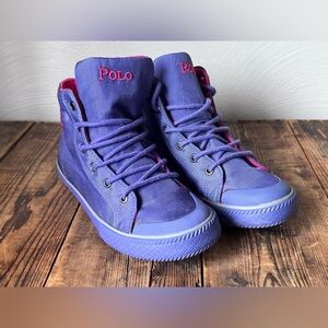 POLO YTH Size 3 High Top Canvas Shoes